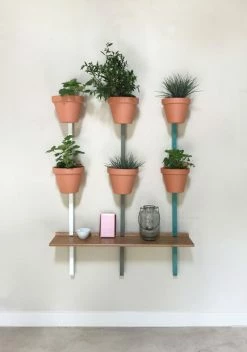 XPOT Shelf - / 1 Right Shelf, L 100 Cm + 3 Supports H 150 Cm - Compagnie -Coffee Tables Sales Shop shelf xpot oak fixations white grey blue madeindesign 295442 product800