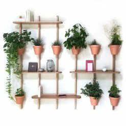XPOT Shelf - / 4 Round Shelves L 100 Cm + 3 Supports H 200 Cm + 3 Supports H 150 Cm - Compagnie