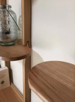 XPOT Shelf - / 4 Round Shelves L 100 Cm + 3 Supports H 200 Cm + 3 Supports H 150 Cm - Compagnie -Coffee Tables Sales Shop shelf xpot round shelf oak madeindesign 295451 product800