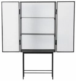 Haze Showcase - Glass & Metal / L 70 X H 155 Cm - Ferm Living 9 Haze Showcase - Glass & Metal / L 70 X H 155 Cm - Ferm Living -Coffee Tables Sales Shop showcase haze wired glass black madeindesign 263183 product800