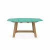Rafael Octogonal Square Table - / 160 X 160 Cm - Lava Stone & Brushed Teak - 8 People - Ethimo -Coffee Tables Sales Shop square table rafael octogonal brushed teak emerald green madeindesign 366274 product800