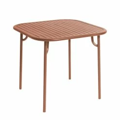 Week-end Bistrot Square Table - / 85 X 85 Cm - Aluminium - Petite Friture