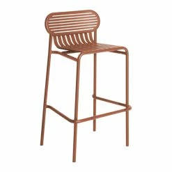 Week-end Stacking Bar Stool - / Aluminium - H 80 Cm - Petite Friture