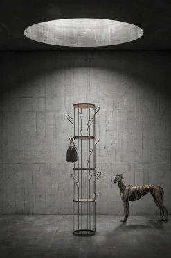 Albero Standing Coat Rack - / Shelf - Ø 32 X H 177 Cm - Pallucco -Coffee Tables Sales Shop standing coat rack albero white wood madeindesign 333143 product800