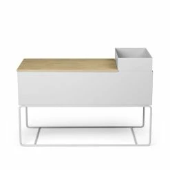 Plant Box Large Standing Flowerpot - / L 77 X H 45 Cm X Depth. 34 Cm - Ferm Living -Coffee Tables Sales Shop standing flowerpot plant box large light grey madeindesign 344028 product800