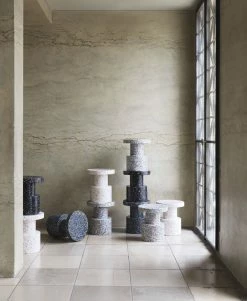 Bit Stool - / End Table - 100% Recycled Plastic / Ø 36 Cm - Normann Copenhagen -Coffee Tables Sales Shop stool bit white multicoloured madeindesign 364825 product800