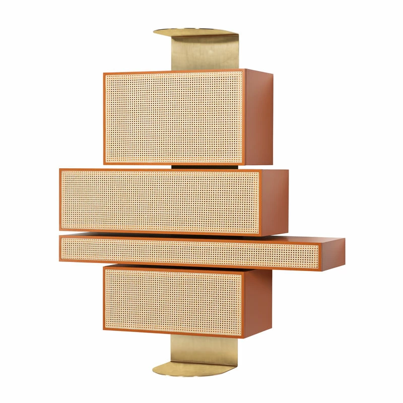 NYNY Unit Storage - / L 165 X H 200 Cm - Caning & Wood - Wiener GTV Design 3 NYNY Unit Storage - / L 165 X H 200 Cm - Caning & Wood - Wiener GTV Design