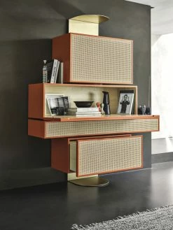 NYNY Unit Storage - / L 165 X H 200 Cm - Caning & Wood - Wiener GTV Design 11 NYNY Unit Storage - / L 165 X H 200 Cm - Caning & Wood - Wiener GTV Design -Coffee Tables Sales Shop storage nyny unit orange natural brass madeindesign 372580 product800