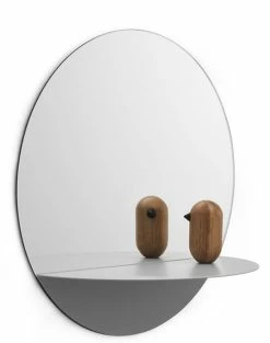 Horizon Rond Wall Mirror - Shelf - Normann Copenhagen -Coffee Tables Sales Shop wall mirror horizon rond gris madeindesign 275902 product800
