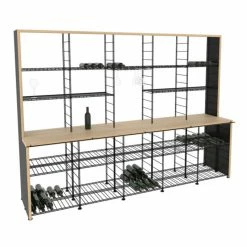 L´Atelier Du Vin Wine Shelf - / Tasting Counter - L 305 X Depth 75 X H 220 Cm / 1000 Bottles - L'Atelier Du Vin