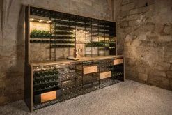 L´Atelier Du Vin Wine Shelf - / Tasting Counter - L 305 X Depth 75 X H 220 Cm / 1000 Bottles - L'Atelier Du Vin -Coffee Tables Sales Shop wine shelf oak black madeindesign 348071 product800
